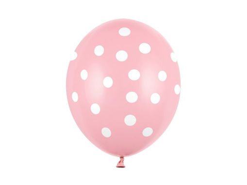 Picture of LATEX BALLOONS POLKA DOT PASTEL PINK 11 INCH - 6 PACK
